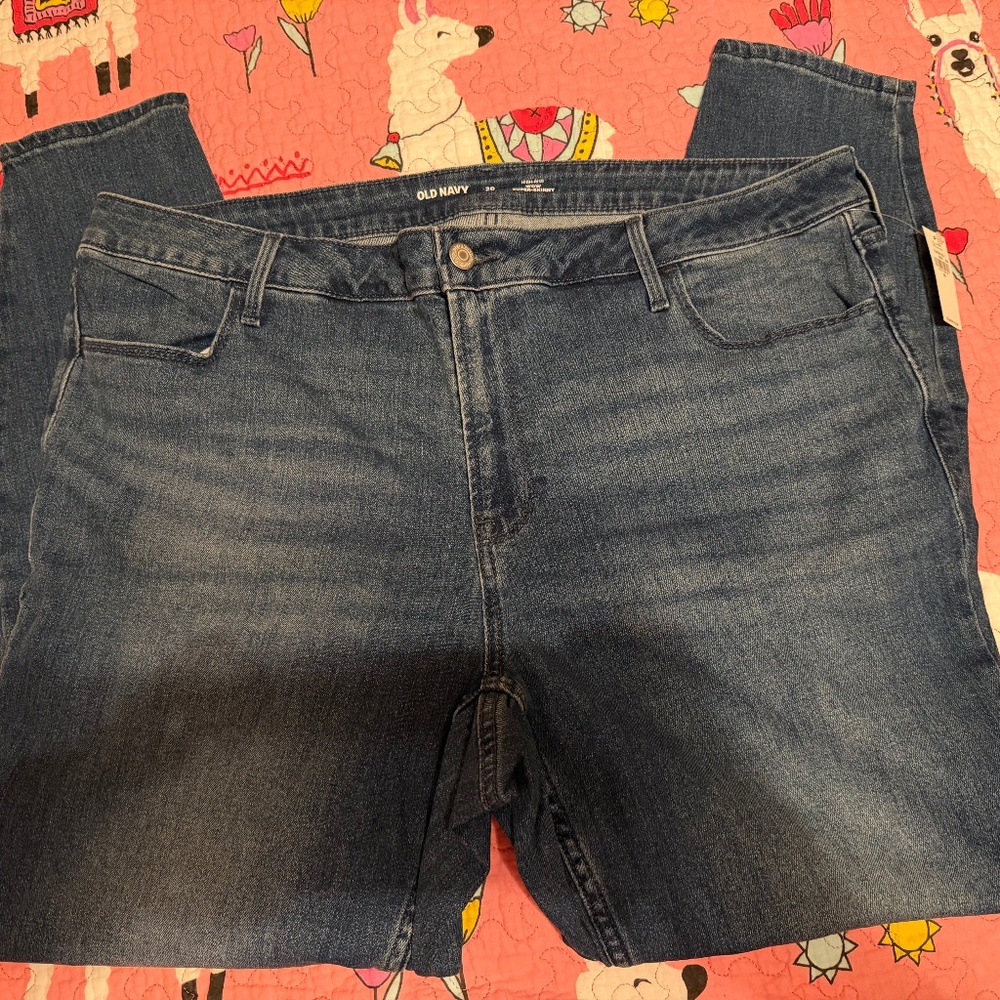 NWT Old Navy High-Waisted Wow Super-Skinny Jeans 20 Regular, Dark Wash